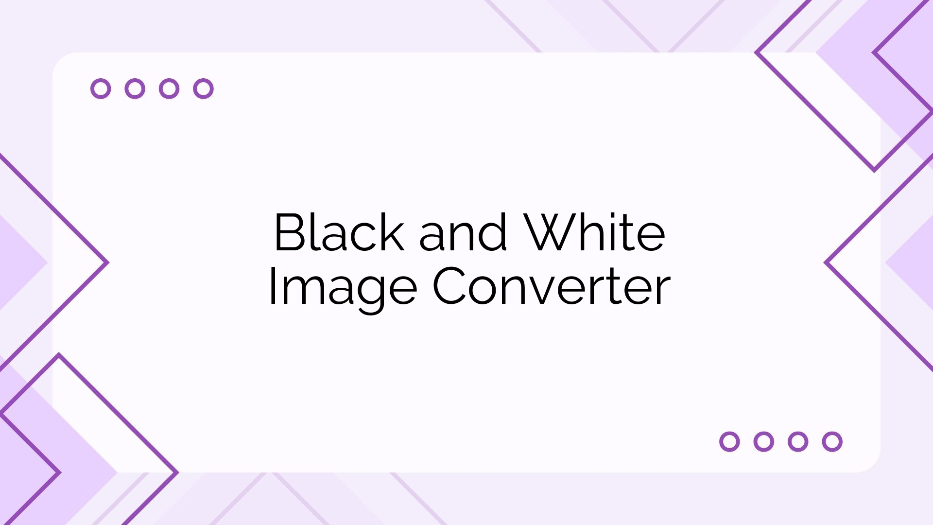 Black and White Image Converter