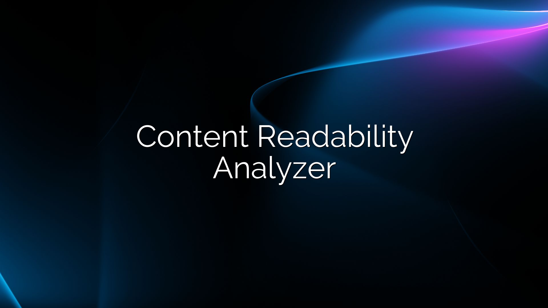 Content Readability Analyzer