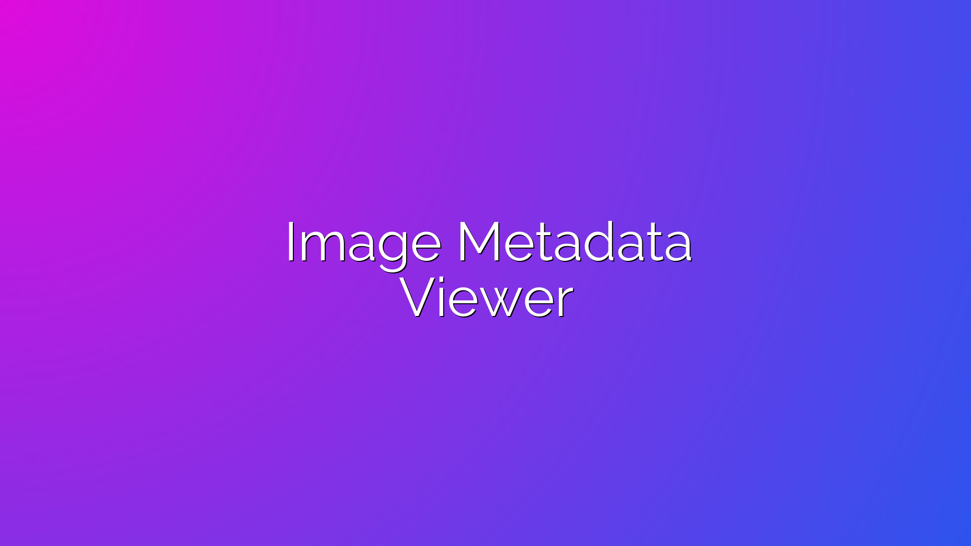 Image Metadata Viewer