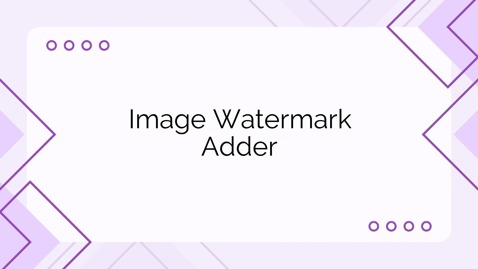 Image Watermark Adder