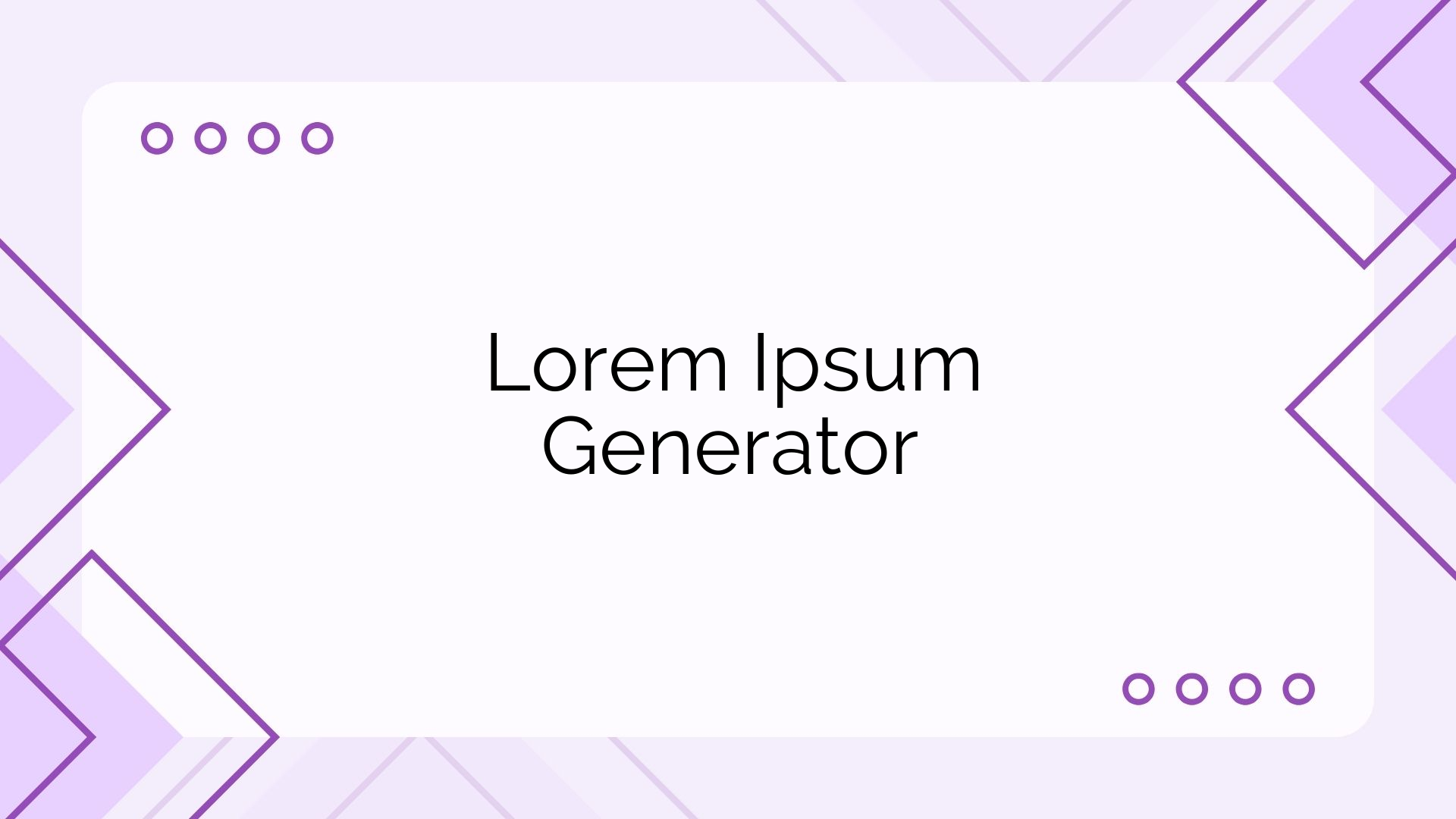 Lorem Ipsum Generator